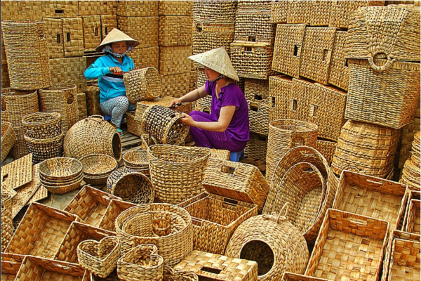 Nghề đan lục bình ở Vị Thắng